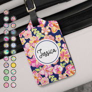Tropical Name Tag - Gift For Traveling Lovers, Travelers - Personalized Luggage Tag