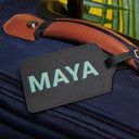 Shadow Monogram Name Tag - Gift For Traveling Lovers, Travelers - Personalized Luggage Tag