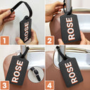 Shadow Monogram Name Tag - Gift For Traveling Lovers, Travelers - Personalized Luggage Tag