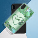 Mom Grandma Loads Of Sweet Heart Kids - Gift For Mother, Grandmother - Metal Effect Printed, Personalized Clear Phone Case