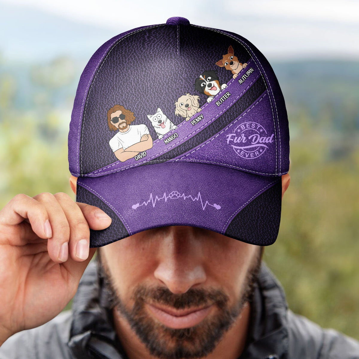 Best Dog Dad Fur Dad Ever - Personalized Classic Cap