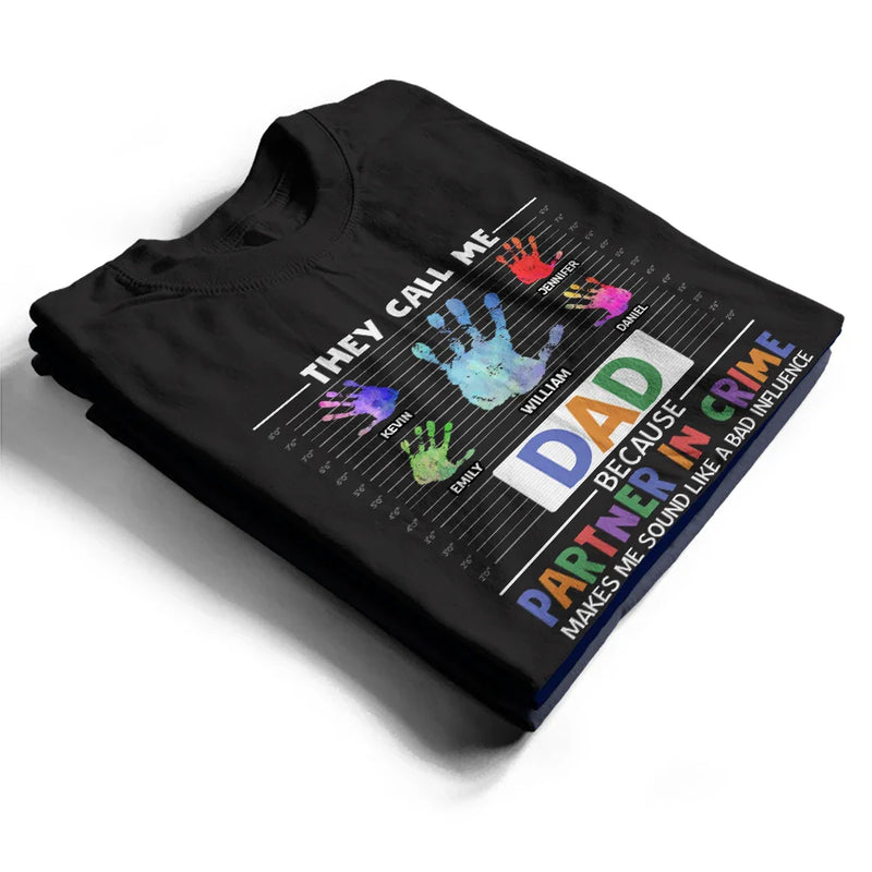 Dad Grandpa Partner In Crime - Personalized T Shirt