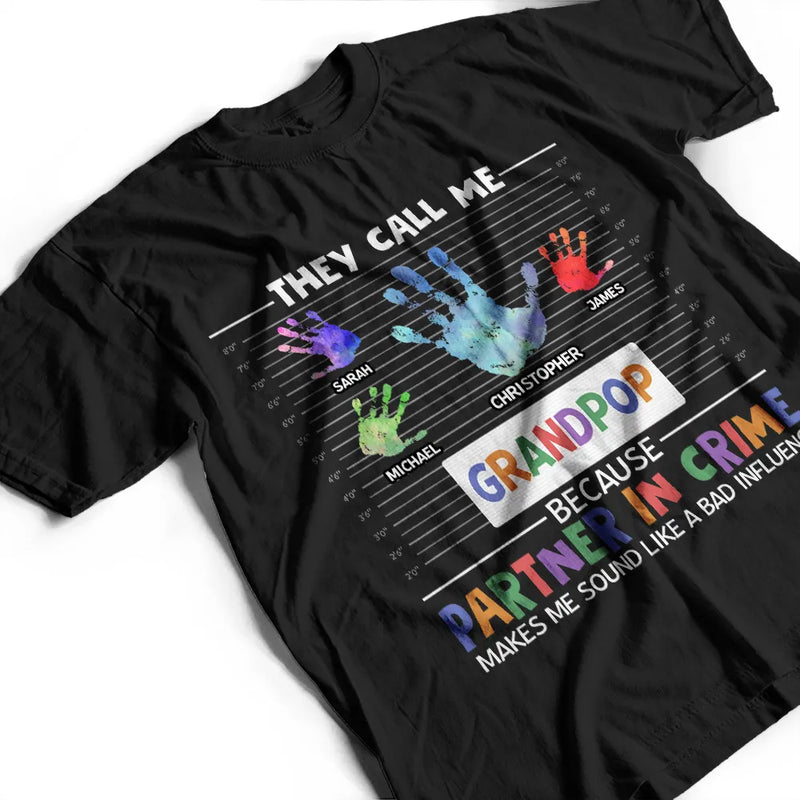 Dad Grandpa Partner In Crime - Personalized T Shirt