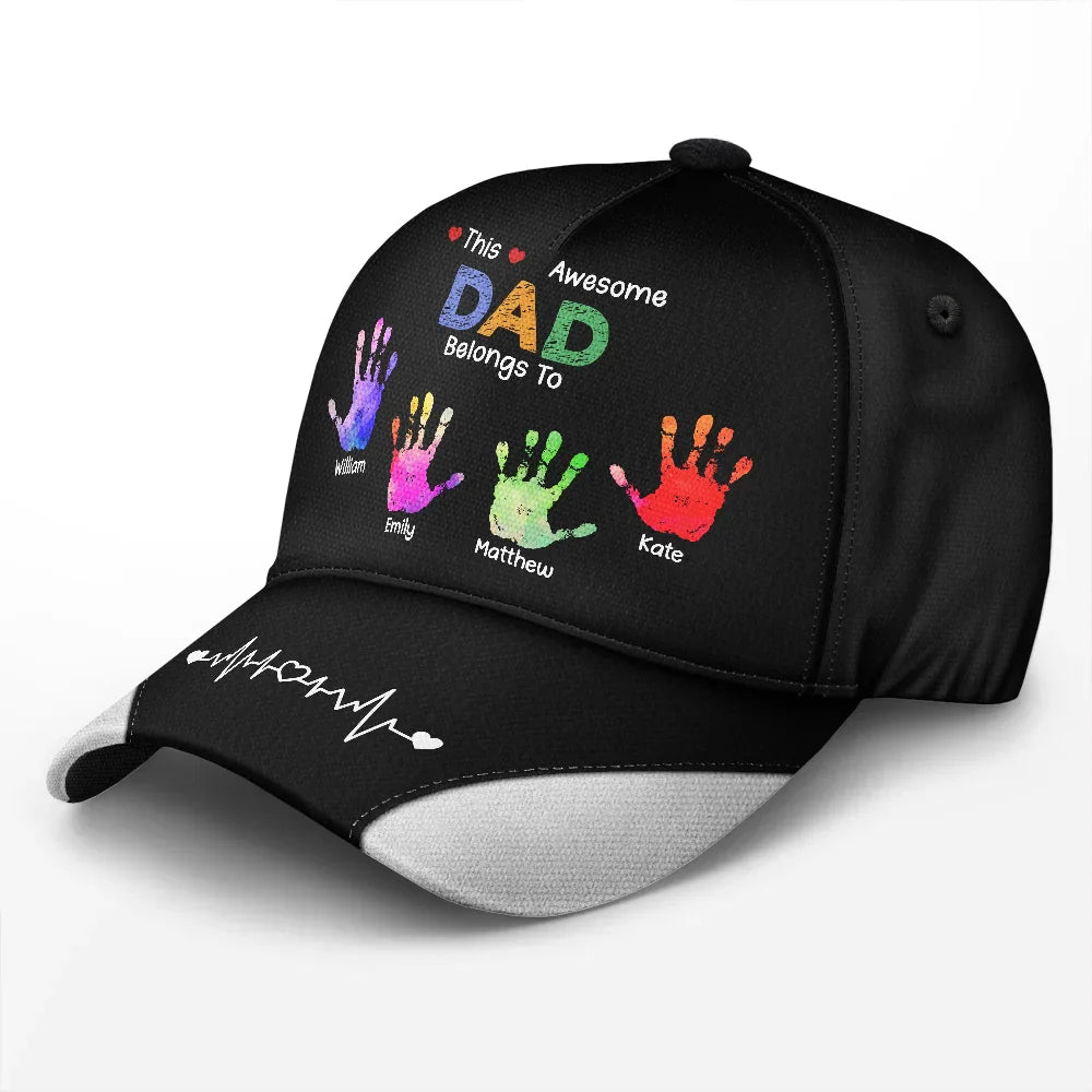 This Awesome Grandpa Dad Belongs To - Personalized Classic Cap