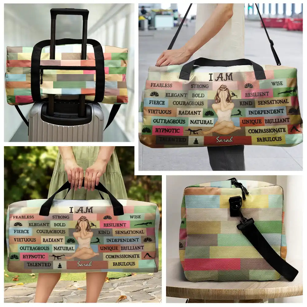 Yoga I Am Bold Strong Fabulous - Personalized Duffle Bag