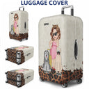 Just A Girl Who Loves Dogs Leopard Pattern - Personalized Luggage Cover