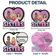 We Are Besties Sisters Forever - Personalized Window Hanging Suncatcher Ornament