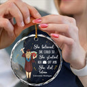 Graduation - Graduation She Believed She Could - Personalized Circle Glass Ornament