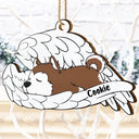 Memorial, Pet Lovers, Dog Lovers, Cat Lovers - Memorial Angel Pet Don't Cry For Me - Personalized Wooden Cutout Ornament