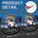Gift For Bestie - Good Friends Are Like Stars - Personalized Circle Glass Ornament