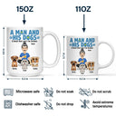 Dog Dad, Dog Lovers - A Man And His Dogs A Bond That Can't Be Broken - Personalized Mug