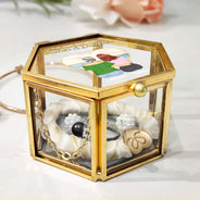 Gift For Mother,Mom - Daughters (Adult),Love,Gift For Daughter - Mother & Daughter Forever Linked Together - Personalized Glass Jewelry Box