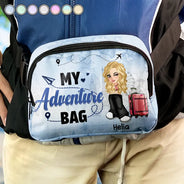 Travel, Gift For Yourself, Gift For Women, Gift For Men - My Adventure Bag - Personalized Crossbody Belt Bag