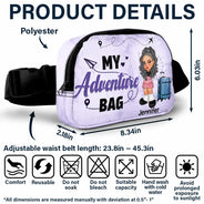 Travel, Gift For Yourself, Gift For Women, Gift For Men - My Adventure Bag - Personalized Crossbody Belt Bag