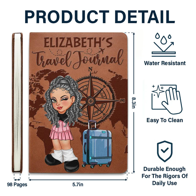 Travel,Gift For Yourself,Gift For Women,Gift For Men - Adventure Book Travel Journal - Personalized Leather Journal