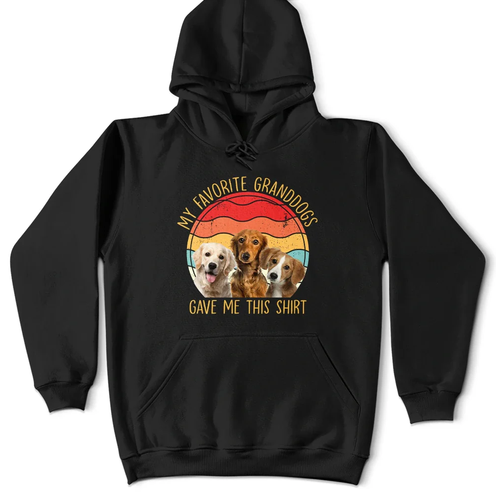 Custom Photo, Dog Lovers, Funny - Custom Photo My Favorite Granddog Gave Me This Shirt - Personalized T Shirt
