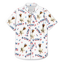 America 250th, Beach, Summer, Gift For Men, Gift For Yourself, Sarcastic, Icon - Funny Chicken F-Caw-F 250 Years Of Freedom - Personalized Hawaiian Shirt
