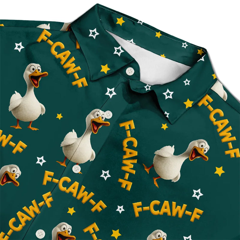 Beach, Summer, Gift For Men, Gift For Yourself, Sarcastic, Icon - Funny Chicken Bird F Caw F - Personalized Hawaiian Shirt