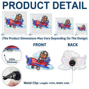 America 250th,Custom Photo,Independence Day,Parents,Adorable,Cut-Face Photo - Custom Photo America 250 Lookin' Fly Baby - Personalized Acrylic Car Vent Clip