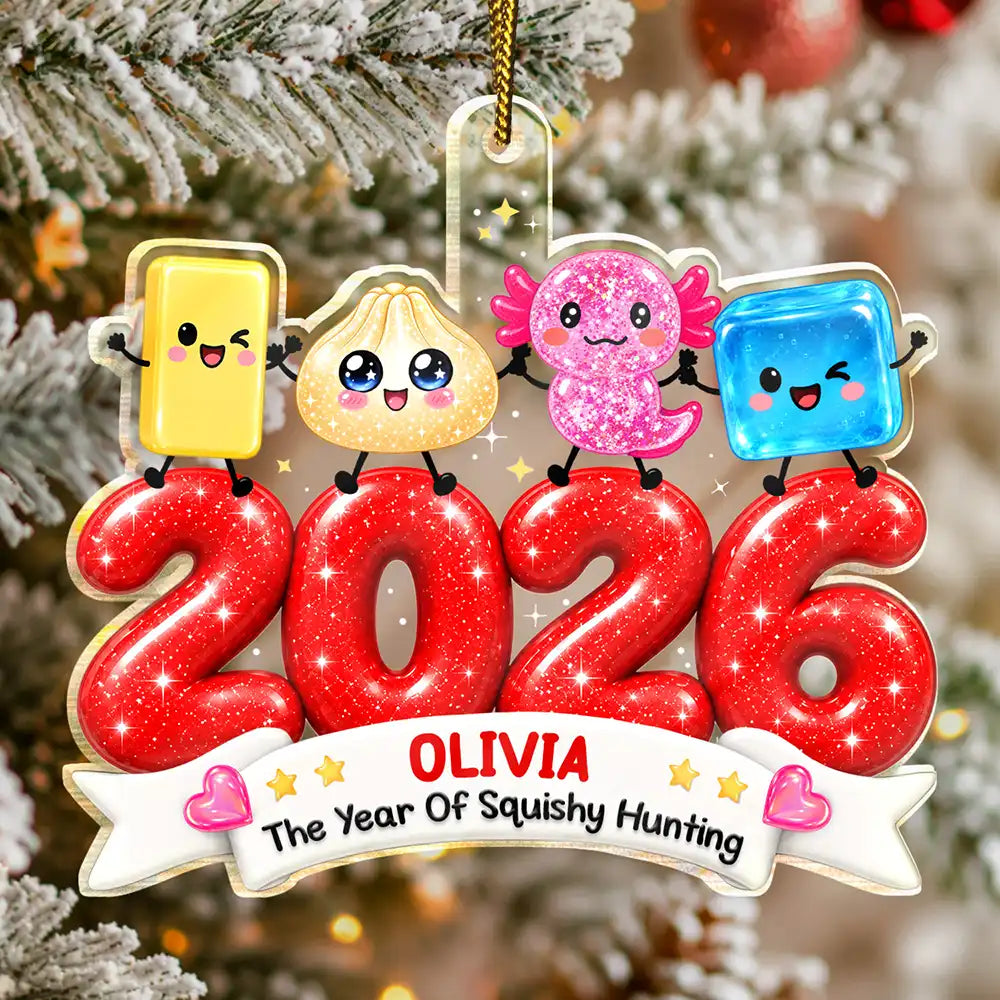 The Year I Did A Lot Of Squishy Hunting Gift For Squishy Hunter Keepsake - Personalized Custom Shaped Acrylic Ornament