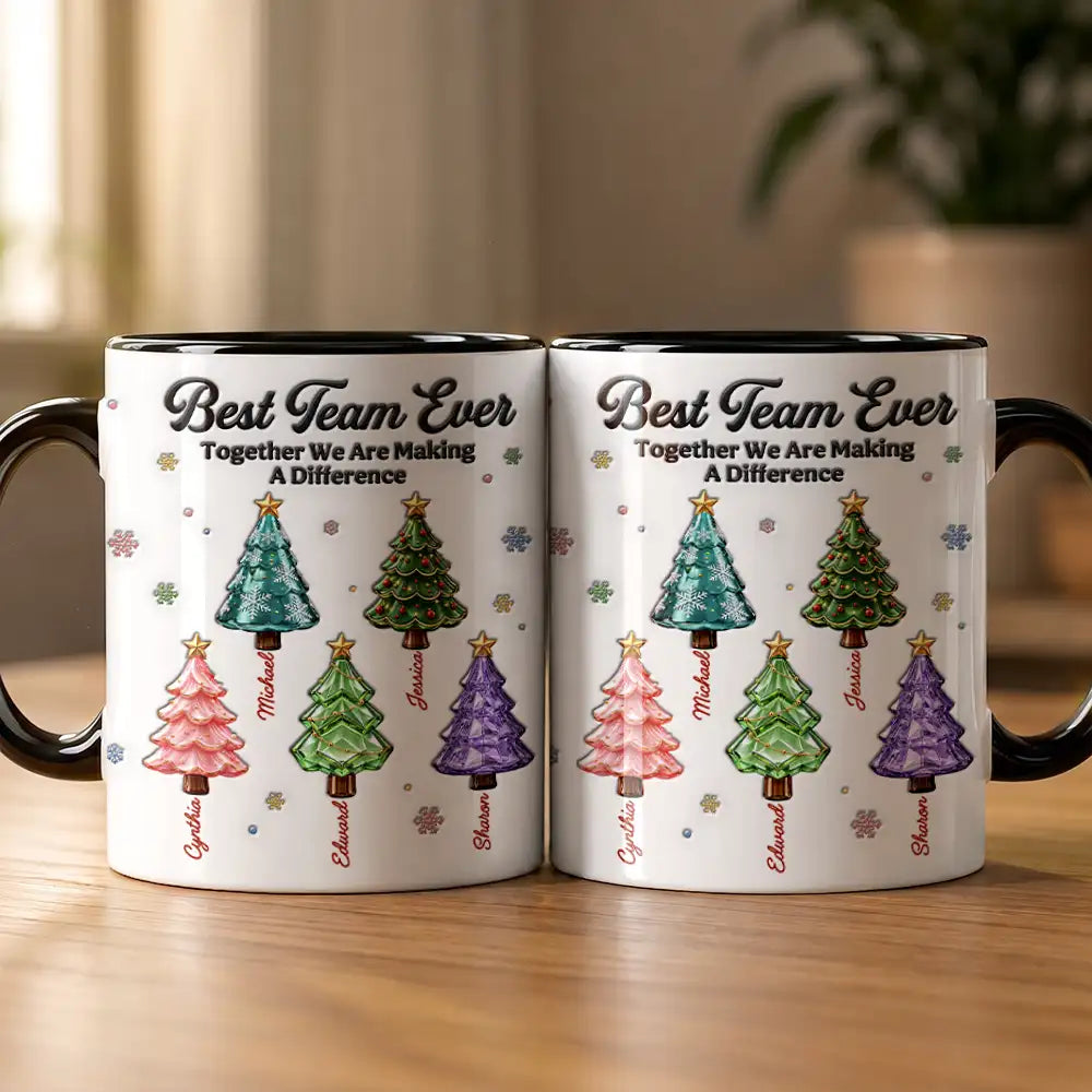 Christmas,Gift For Colleagues,Icon,Proud,Top Market - Christmas Gift For Coworkers - Personalized Best Team Ever Mug