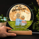 To The Moon And Back - Birthday, Loving Gift For Mom, Mother, Grandma, Grandmother, Daughter, Son - Personalized Custom 3D Led Light Wooden Base