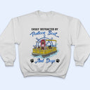 Kinda Busy Being A Pontoon Queen & A Dog Mom - Gift For Pet Lovers, Pontooning Lovers, Lake Lovers, Travelers - Personalized Custom T Shirt