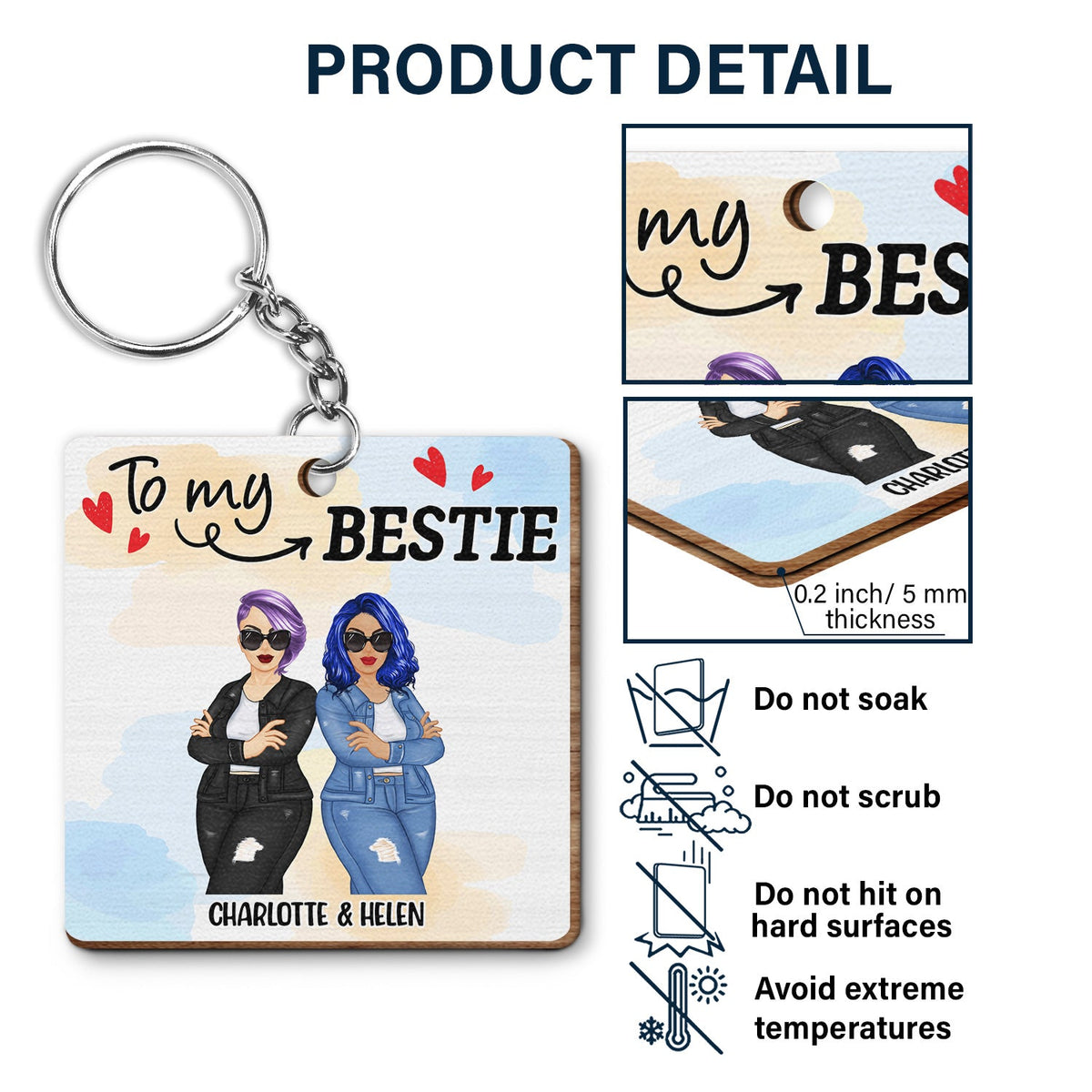 I May Not Be Able To Solve Your Problems - Gift For Besties - Personalized Wooden Keychain