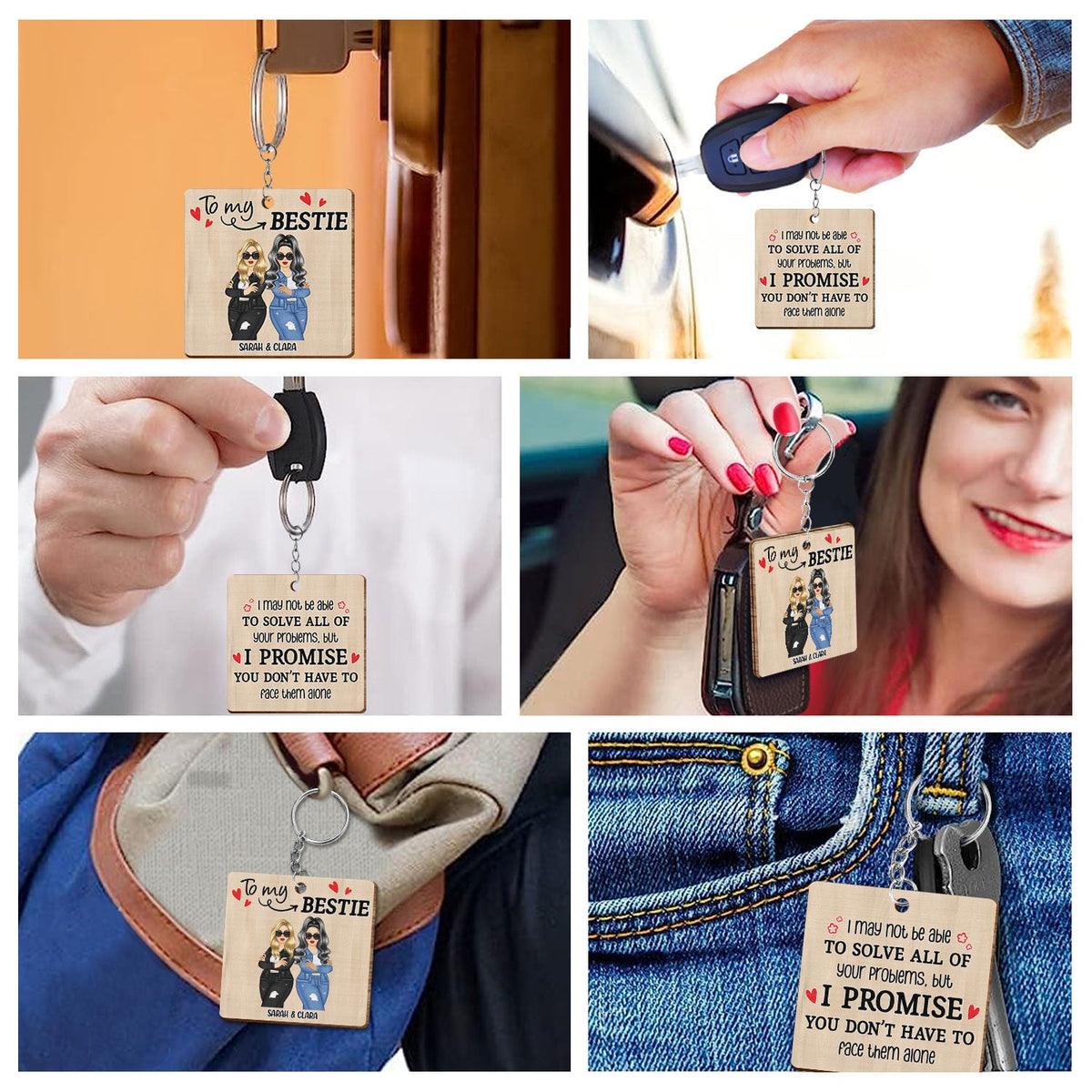 I May Not Be Able To Solve Your Problems - Gift For Besties - Personalized Wooden Keychain
