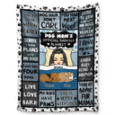 Dog Mom's Official Snuggle Blanket - Gift For Dog Lovers - Personalized Fleece Blanket