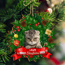 Custom Photo Dear Santa Define Naughty - Christmas Gift For Dog Cat Lovers - Personalized Custom Shaped Wooden Ornament