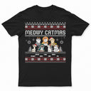 Meowy Catmas Funny Cartoon Style - Christmas Gift For Cat Lovers - Personalized Sweatshirt