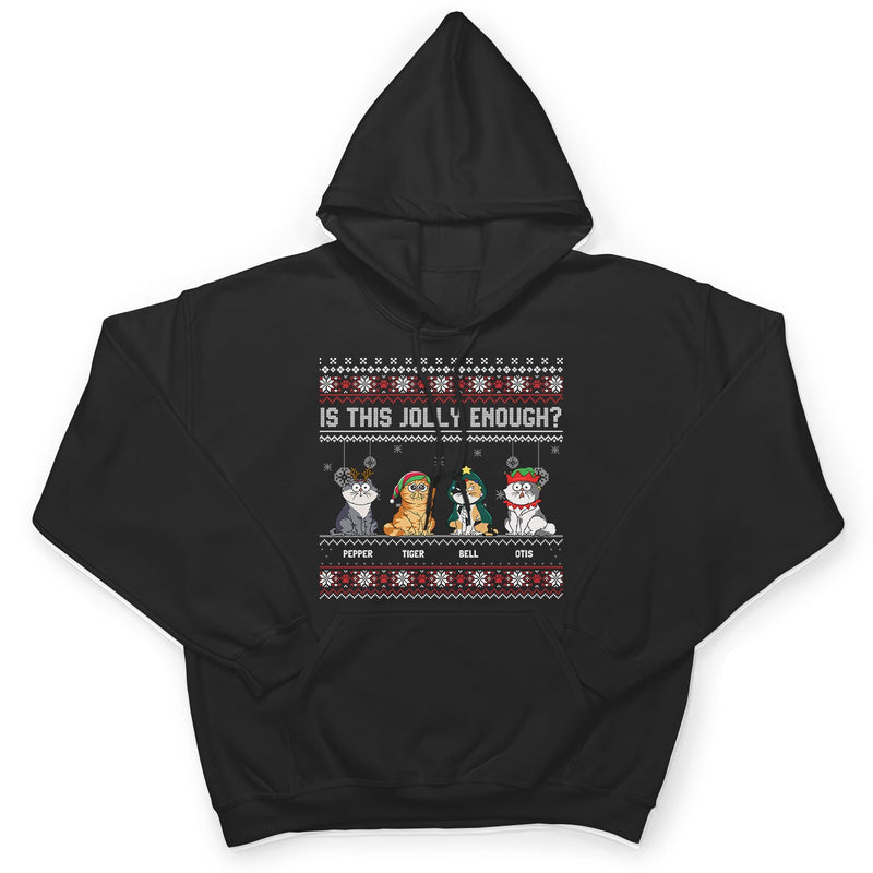 Meowy Catmas Funny Cartoon Style - Christmas Gift For Cat Lovers - Personalized Sweatshirt