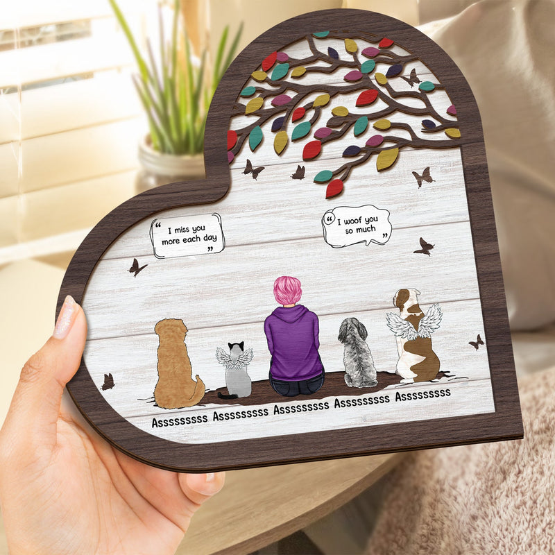 I Still Talk About You - Memorial Gift For Pet Lovers - Personalized 2-Layered Wooden Plaque With Stand