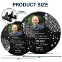 Custom Photo Stars In The Sky - Memorial Gift, Sympathy Gift - Personalized Circle Memorial Garden Stone
