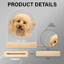 Custom Photo Dog Cat Pet - Memorial Gift, Sympathy Gift - Personalized 3D Led Light Wooden Base