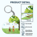 We Still Talk About You Grass - Memorial Gift For Pet Lovers - Personalized Acrylic Keychain