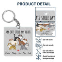 Funny Cartoon Cats Walking - Gift For Cat Lovers - Personalized Acrylic Keychain