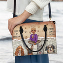 Just A Girl Who Loves Dogs - Gift For Dog Moms, Dog Lovers - Personalized Leather Bag