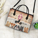 Just A Girl Who Loves Dogs - Gift For Dog Moms, Dog Lovers - Personalized Leather Bag
