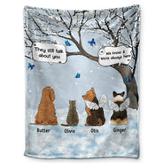 They Still Talk About You Bright - Gift For Pet Lovers - Personalized Fleece Blanket, Sherpa Blanket