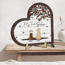Our Fur Babies - Gift For Dog Lovers, Cat Lovers, Pet Lovers - Personalized 2-Layered Wooden Plaque With Stand