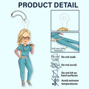 Nurse Cartoon Vector - Gift For Nurse - Personalized Acrylic Car Hanger