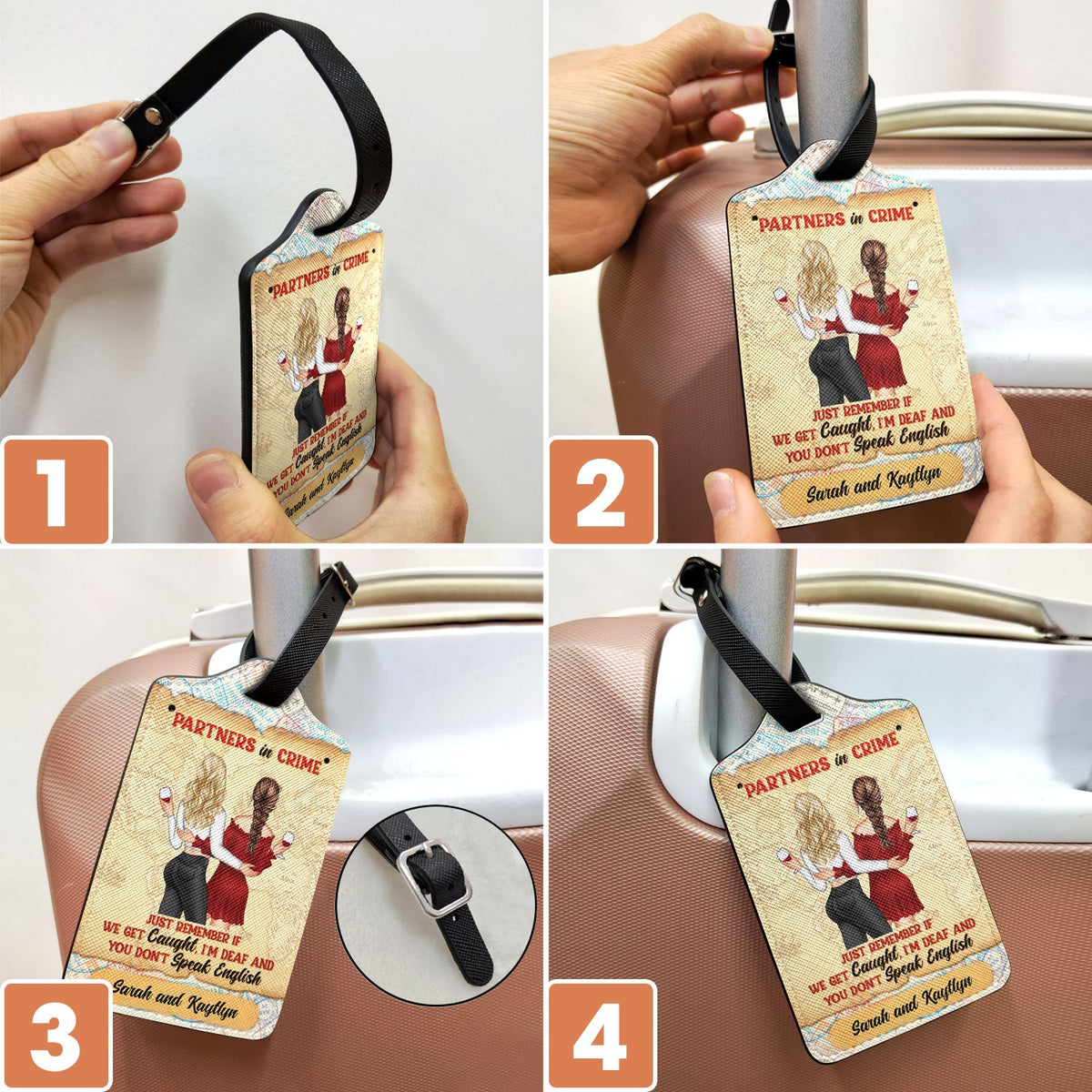 I'm Deaf And You Don't Speak - Gift For Besties - Personalized Luggage Tag