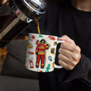 Firefighter 3D Uniform - Gift For Firefighters - 3D Inflated Effect Printed Mug, Personalized White Edge-to-Edge Mug