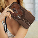 Grandma Mommy's Little Sweethearts - Personalized Combo Leather Wallet And Bag