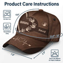 Father's Day Gifts, Grandpa Dad Kids Handprints - Personalized Classic Cap