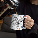 Paws And Human Hand Fist Bump Best Cat Dad Ever - 3D Inflated Effect Printed Mug, Personalized White Edge-to-Edge Mug