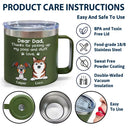 Thanks For Picking Up My Poop - Personalized 14oz Stainless Steel Tumbler With Handle
