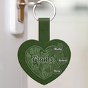 Grandma's Little Sweethearts - Personalized Custom Shaped Leather Keychain